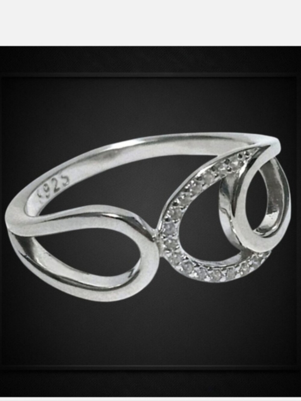 Sterling silver wrap ring Size 7
